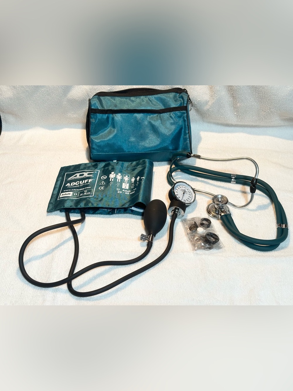 ADCUFF Blood Pressure Kit with Stethoscope - Teal
